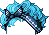 Black Bandana Hair, blue