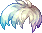 Black Multi Hair, blue