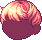 Black Short Swirly Hair, red