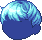 Black Short Swirly Hair, blue