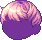 Black Short Swirly Hair, purple