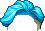 Black K-pop Hair, blue