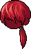 Black Manji Hair, red
