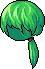 Black Manji Hair, green