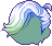 Black Cool Kid Hair, blue