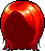 Black Squeaky Clean Hair, red
