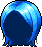 Black Squeaky Clean Hair, blue