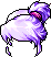 Black Sun-Faded Pony Hair, purple