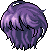Black Bold Hair, purple