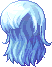 Black Glossy Hair, blue