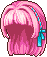 Black Yuna Hair, red