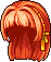 Black Yuna Hair, orange
