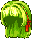Black Yuna Hair, green