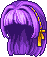 Black Yuna Hair, purple