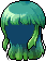 Black Kanna Hair, green