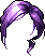 Black Quick Trim Hair, purple