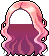 Black Romantic Girl Hair, red