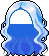 Black Romantic Girl Hair, blue