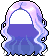 Black Romantic Girl Hair, purple
