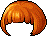 Black Pageboy Hair, orange