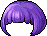 Black Pageboy Hair, purple