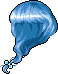 Black Lady Blair Hair, blue