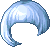 Black Asymmetrical Bob Hair, blue