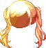 Black Glossy Flyaway Hair, blonde