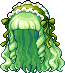 Black Alicia Hair, green