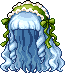 Black Alicia Hair, blue