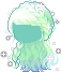 Dazzling Hair, green