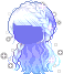 Dazzling Hair, blue