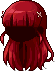 Black Yuri Hair, red