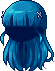 Black Yuri Hair, blue