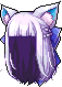 Black Izuna Hair, purple