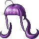 Long Twin Tails Hair, purple