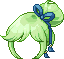 Black Raised Ribbon Hair, green