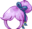 Black Raised Ribbon Hair, purple