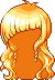 Black Artsy Long Hair, orange