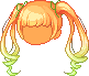 Black Goth Idol Hair, orange