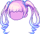 Black Goth Idol Hair, purple