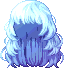 Black Grand Cascade Hair, blue