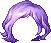 Black Elegant Hair, purple