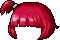 Black Yorozu Hair, red