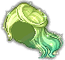 Black Goddess Hair, green