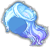 Black Goddess Hair, blue