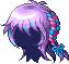 Black Highlighted Braid Hair, purple