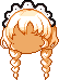 Black Choux Hair, orange