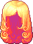 Elegant Knee-length Hair, orange