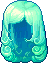 Elegant Knee-length Hair, green